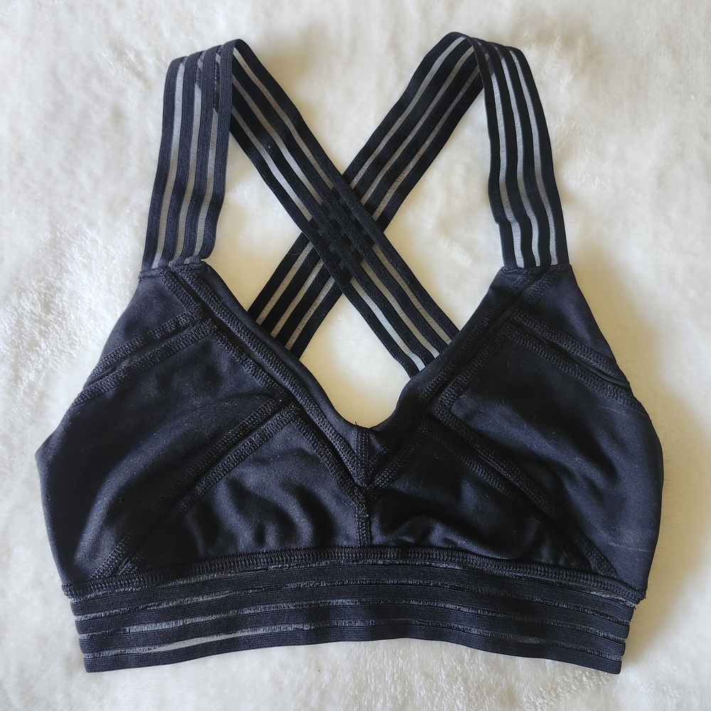 ALO Yoga Black Strappy Sports Bra